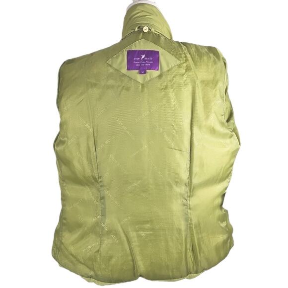 Snow Beauty ~Woman Size M~ Green Winter Down Belted Puffer Coat Jacket Zip-Up. - Picture 14 of 16